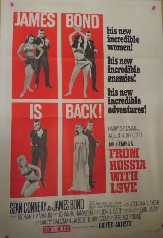 James Bond Poster - 1964 From Russia With Love Poster