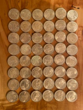 48 Uncirculated Silver China Republic 20 Fen? Coins - Bald Man - Island