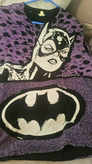 Catwoman 1992 Batman Returns Vintage Movie Licensed Allover Promo Shirt Xl