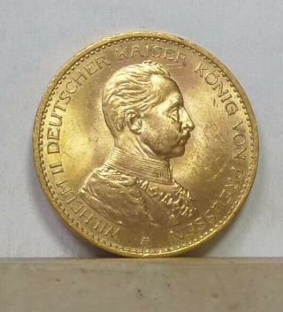 Germany Prussia Gold 20 Mark 1914 - A Choice Brilliant Uncircuated