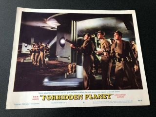 1956 Forbidden Planet Lobby Card Mgm Sci - Fi Robby The Robot
