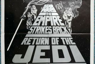 Star Wars Trilogy 1985 Australian cinema one sheet movie poster rare 3