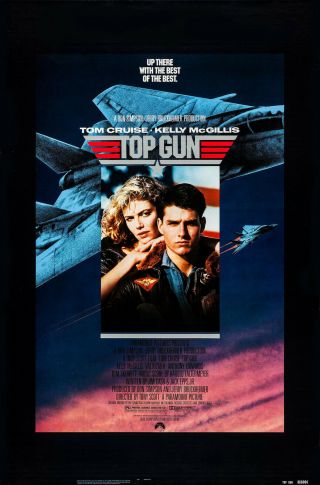 Top Gun (1986) Movie Poster,  Ss,  Nm/m,  Rolled