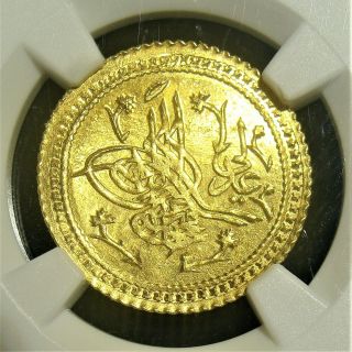 Turkey: Ottoman Empire Gold Surre Altin Ah 1223 Year 16 (1822/1823) Ms66 Ngc.