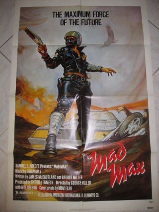 Mad Max 1979 Ss 27x41 " Us One Sheet Movie Poster M Gibson George Miller