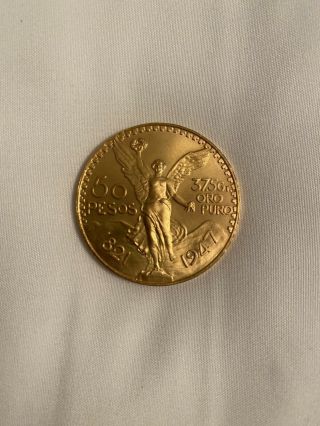 1947 Mexico Gold 50 Pesos Bu