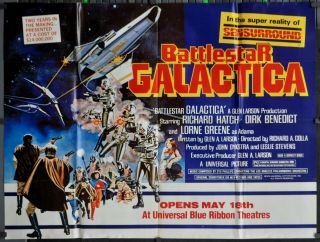 Battlestar Galactica 1978 45x59 Folded Subway Movie Poster Lorne Green