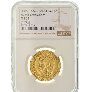 [ 488186] Coin,  France,  Charles Vi,  Ecu D 