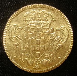 Brazil: Joao V gold 6400 Reis 1747 - R.  BU. 2