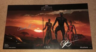 D23 Expo 2017 Black Panther Marvel Avengers Chadwick Boseman Autographed Poster