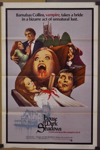 House Of Dark Shadows 1970 Orig.  27x41 Movie Poster Jonathan Frid Grayson Hall