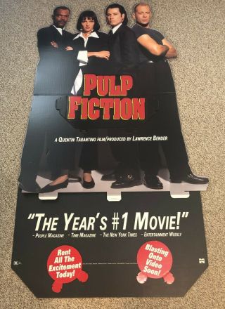 Pulp Fiction Video Movie Standee 6ft John Travolta Samuel L Jackson Bruce Willis