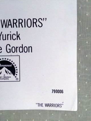 Walter Hill ' s The Warriors vintage 1 Sheet Poster Folded 1979 3