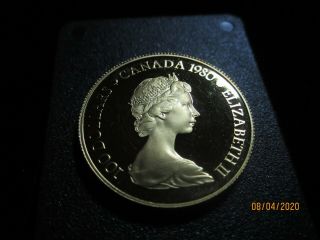 1/2 Oz Proof Gold Coin 1980 Canada $100.  00 It Looks Perfect Ultra Cameo