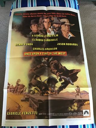 Vintage Movie Poster Theater 27x41 1969 Once Upon A Time In The West