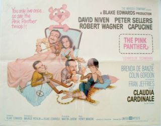 Pink Panther Half Sheet Movie Poster 22x28 Peter Sellers David Niven Cardinale