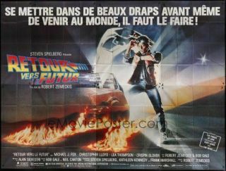Back To The Future - Sci - Fi - R.  Zemeckis - M.  J.  Fox - Time - Travel - French (117x156 Inch)
