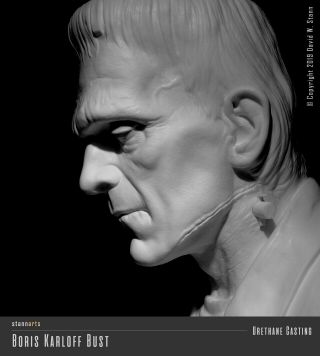 Boris Karloff Life - Size Resin Bust - Frankenstein 1931 - Stannarts