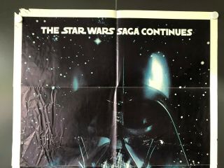 The Empire Strikes Back Advance One Sheet Poster 1979 - 27 