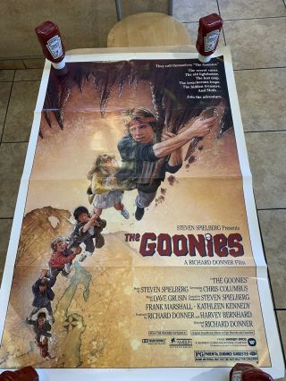 The Goonies 1985 Orig.  1 Sheet Movie Poster 27 " X41 " Folded