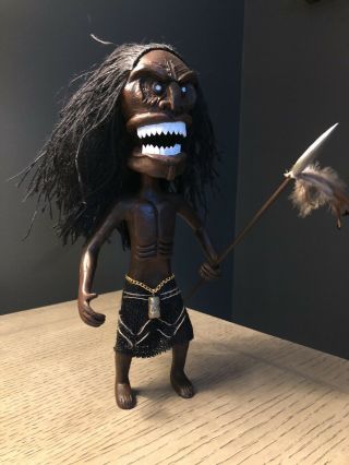" Trilogy Of Terror " Zuni Fetish Warrior Doll Handmade