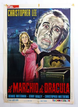 Italian 2sh Poster - Scars Of Dracula - Christopher Lee - Roy Ward Baker - Horror - D50 - 30