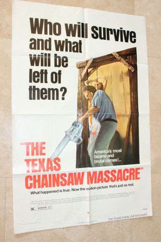 Vintage Movie Poster The Texas Chainsaw Massacre Monster Horror 1974 2