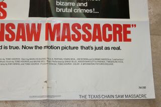 VINTAGE MOVIE POSTER THE TEXAS CHAINSAW MASSACRE MONSTER HORROR 1974 2 3