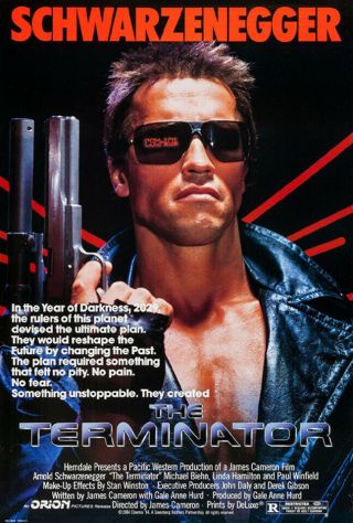 The Terminator (1984) Movie Poster,  Ss,  Nm,  Rolled