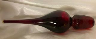 Ruby Red Blenko Stopper for Decanter / Bottle Design 920 by Winslow Anderson 2