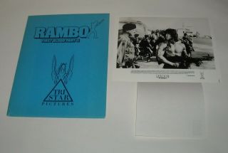 1985 Rambo First Blood Part 2 Movie Promo Press Kit 11 Photos Sylvester Stallone