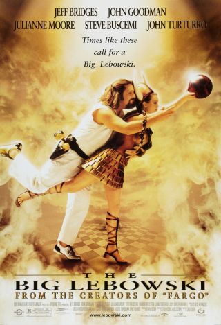 Big Lebowski Theater Ds Movie Poster 27x40 The Dude: Jeff Bridges
