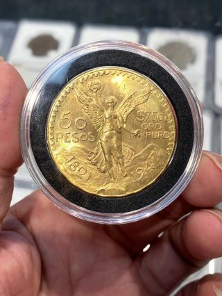 1947 Mexico 50 Pesos Gold Coin Unc 41.  6g
