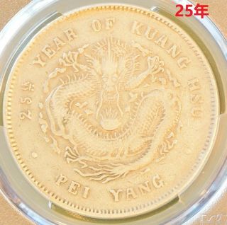 1899 China Chihli Peiyang Silver Dollar Dragon Coin Pcgs L&m - 454 Y - 73 Pcgs Xf