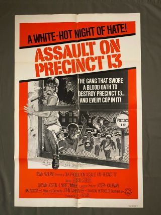 Assault On Precinct 13 (1976) John Carpenter Us One - Sheet Poster