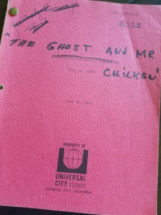 The Ghost And Mr.  Chicken Movie Script Written In 1965