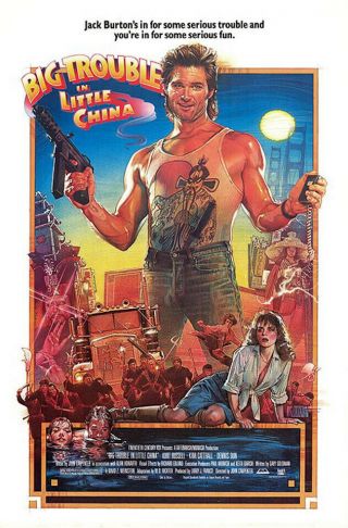 Big Trouble In Little China (1986) Movie Poster,  Ss,  Nm,  Rolled