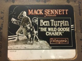 Ben Turpin Extremely Rare Movie Magic Lantern Slide 1925 Mack Sennett