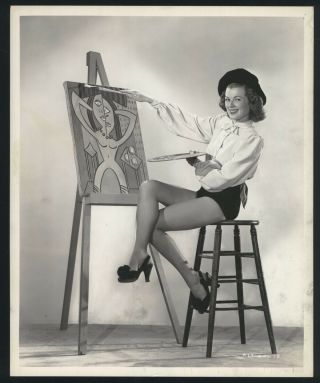 Barbara Hale - Vintage 1946 Leggy Pinup Portrait