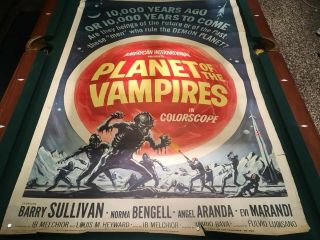 Huge Planet Of The Vampires Movie Poster 40x60 Inch