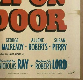 KNOCK ON ANY DOOR 1SH movie poster ' 49 Humphrey Bogart,  Derek FILM NOIR 2