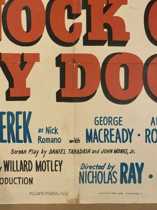 KNOCK ON ANY DOOR 1SH movie poster ' 49 Humphrey Bogart,  Derek FILM NOIR 3