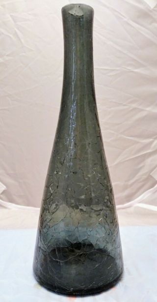 Blenko Winslow Anderson Charcoal Crackle 920 Decanter,  No Stopper