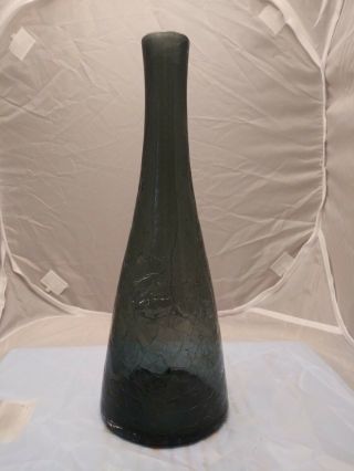 Blenko Winslow Anderson Charcoal Crackle 920 Decanter,  No Stopper 2