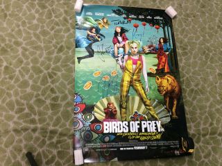 Harley Quinn Birds Of Prey Autographed Cast Signed Premiere Poster Margot Robbie