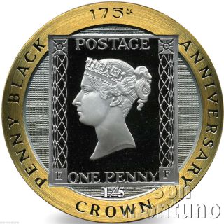1/5 Oz Gold Proof Coin - 2015 Isle Of Man - 175th Anniversary Penny Black Stamp