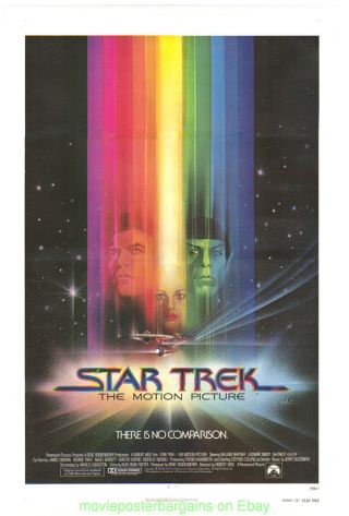 Star Trek The Motion Picture Movie Poster Folded 27x41 Vf On Linen 1979