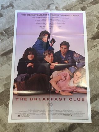 John Hughes’ The Breakfast Club (1984) One Sheet Movie Poster 27x41