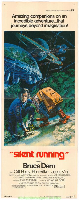 Silent Running Movie Poster Insert Size 14x36 Inch Fine 1972 Sci Fi