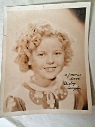 Large (8 " X 10 ") B&w Autographed Photo Of Child - Star Actress Shirley Temple